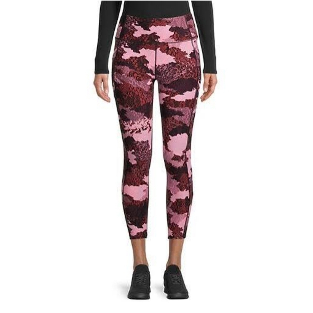 Calvin Klein Performance High-Waisted Floral Crop